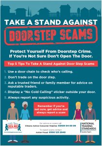 Pamphlet on doorstep scams